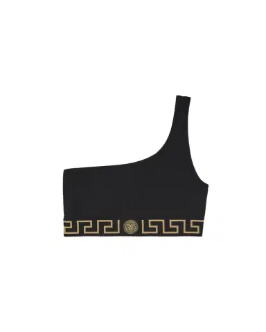 Versace Jacquard One-Shoulder Bikini Top | Thumbnail 1 Versace Jacquard One-Shoulder Bikini Top | Thumbnail 1