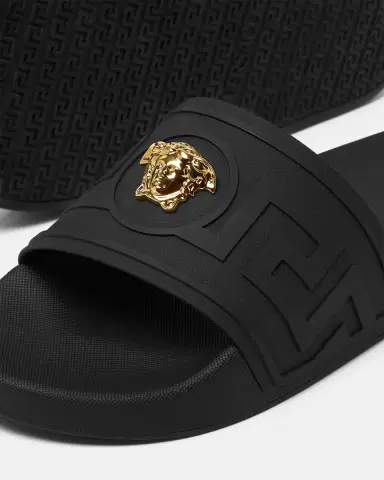 Versace La Medusa Rubber Sliders | Thumbnail 2