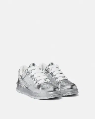 Versace Biggie Basket Metallic Sneakers | Thumbnail 2 Versace Biggie Basket Metallic Sneakers | Thumbnail 2