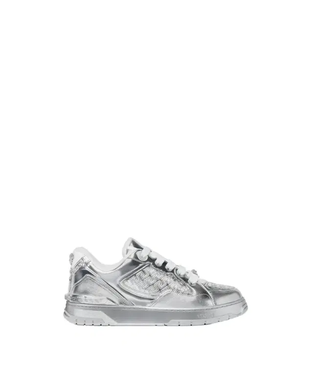 Versace Biggie Basket Metallic Sneakers