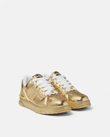 Versace Biggie Basket Metallic Sneakers | Thumbnail 2 Versace Biggie Basket Metallic Sneakers | Thumbnail 2
