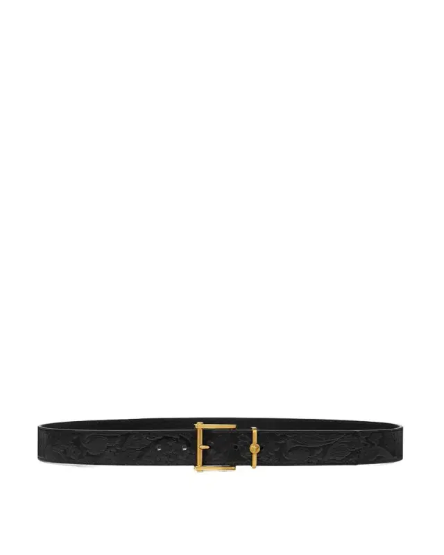 Versace Barocco Leather Belt 1.2"