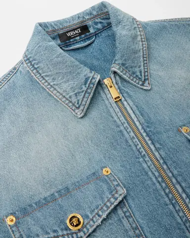 Versace Denim Zip Overshirt | Thumbnail 2