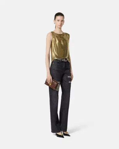 Versace Metal Mesh Top | Thumbnail 2 Versace Metal Mesh Top | Thumbnail 2