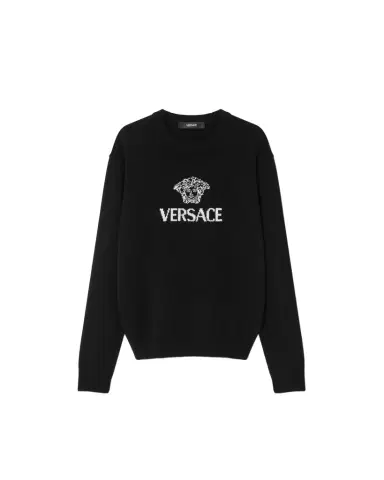 Versace Intarsia Cashmere Knit Sweater | Thumbnail 1
