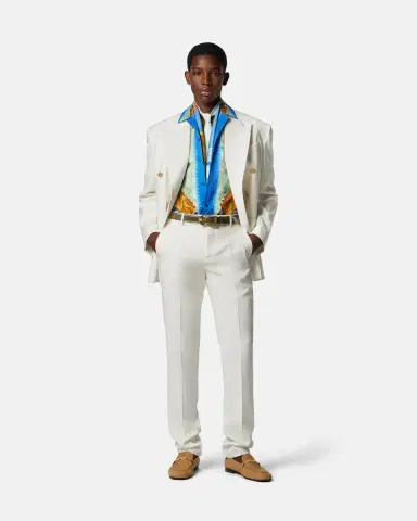 Versace Wool Double-Breasted Blazer | Thumbnail 2 Versace Wool Double-Breasted Blazer | Thumbnail 2
