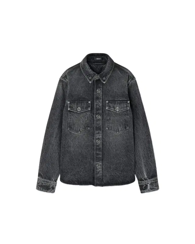 Versace Printed-Foulard Denim Overshirt