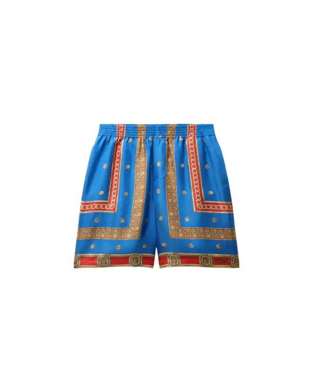 Versace Printed Silk Twill Shorts