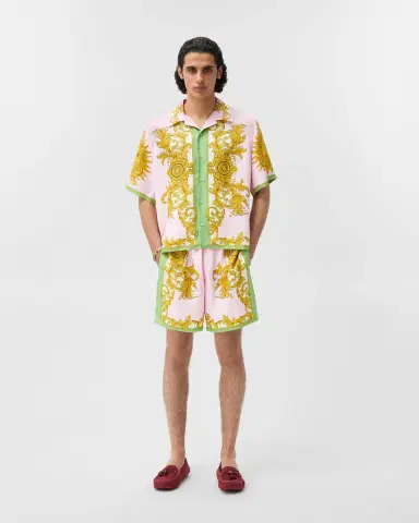 Versace Printed Silk Twill Shorts | Thumbnail 2 Versace Printed Silk Twill Shorts | Thumbnail 2
