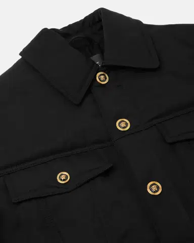 Versace Crushed Nylon Satin Padded Jacket | Thumbnail 2