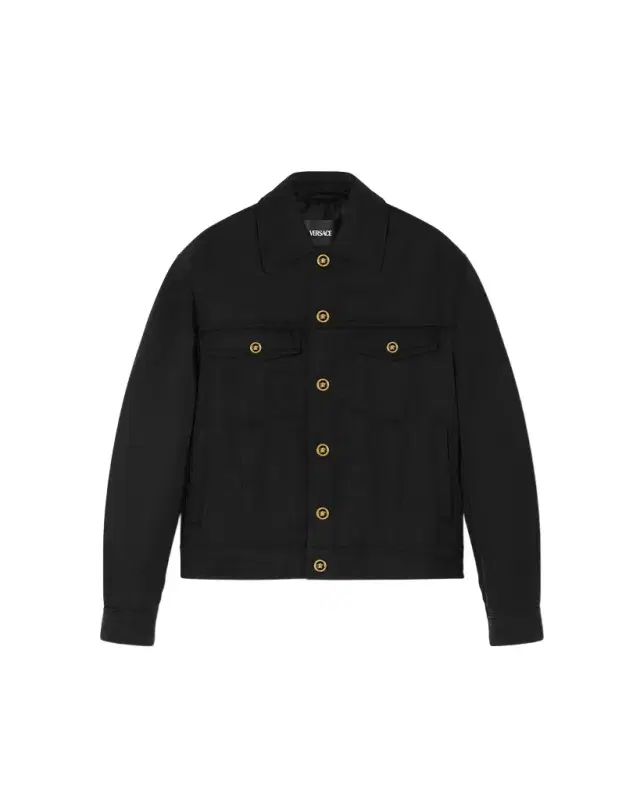 Versace Crushed Nylon Satin Padded Jacket