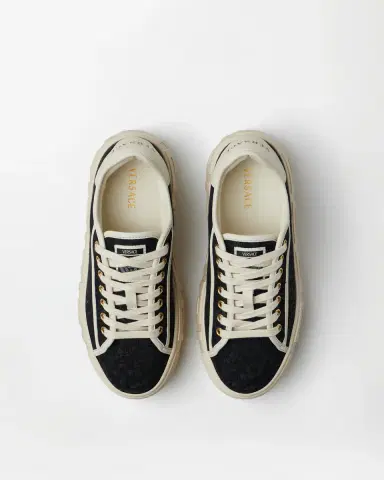 Versace Greca Jacquard Canvas Platform Sneakers | Thumbnail 2 Versace Greca Jacquard Canvas Platform Sneakers | Thumbnail 2