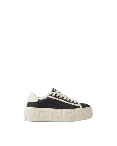 Versace Greca Jacquard Canvas Platform Sneakers | Thumbnail 1 Versace Greca Jacquard Canvas Platform Sneakers | Thumbnail 1