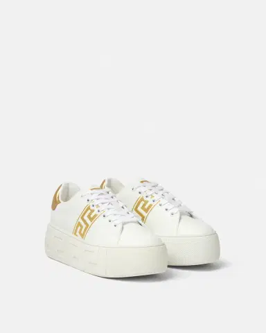 Versace La Greca Embroidered Platform Sneakers | Thumbnail 2