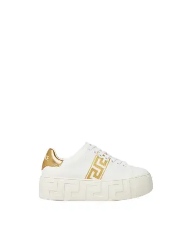 Versace La Greca Embroidered Platform Sneakers | Thumbnail 1