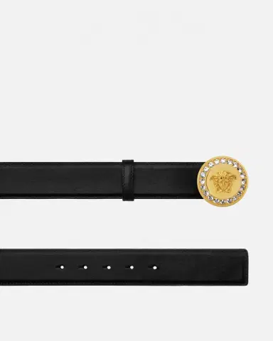 Versace La Medusa Embellished Belt 1.6" | Thumbnail 2 Versace La Medusa Embellished Belt 1.6" | Thumbnail 2