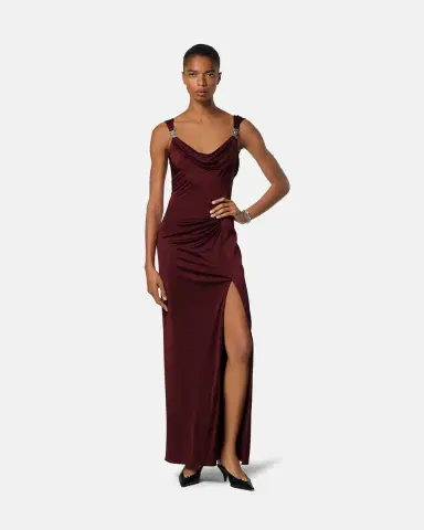 Versace Viscose-Jersey Draped Gown | Thumbnail 2