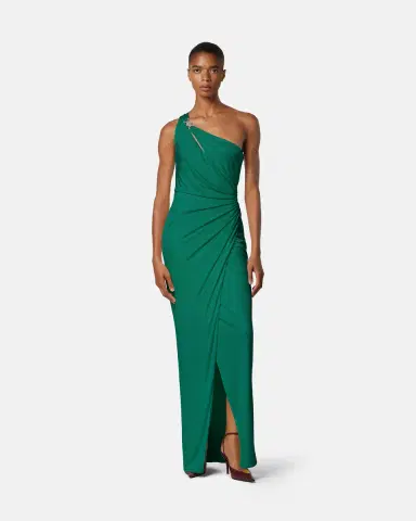 Versace Viscose-Jersey Draped Gown | Thumbnail 2
