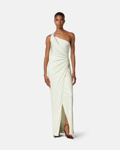 Versace Viscose-Jersey Draped Gown | Thumbnail 2