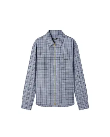 Versace Checked Wool Flannel Zip Overshirt | Thumbnail 1