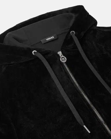 Versace Embroidered Chenille Zip Hoodie | Thumbnail 2