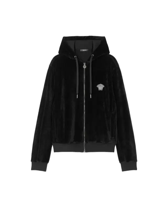 Versace Embroidered Chenille Zip Hoodie