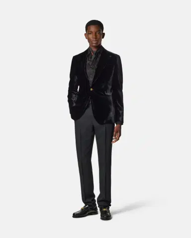 Versace Python-Devoré Silk-Blend Evening Shirt | Thumbnail 2