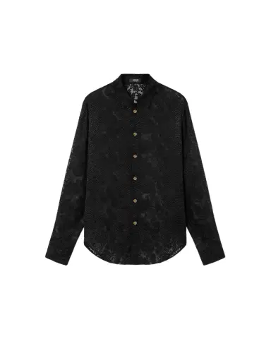 Versace Python-Devoré Silk-Blend Evening Shirt | Thumbnail 1