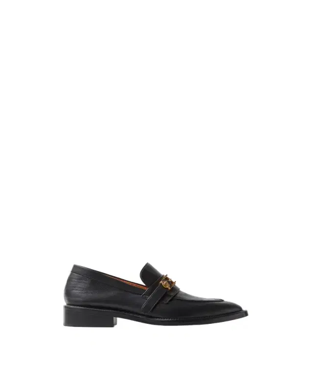 Versace Primo Leather Loafers