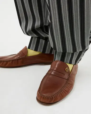 Versace Guanto Leather Loafers | Thumbnail 2 Versace Guanto Leather Loafers | Thumbnail 2