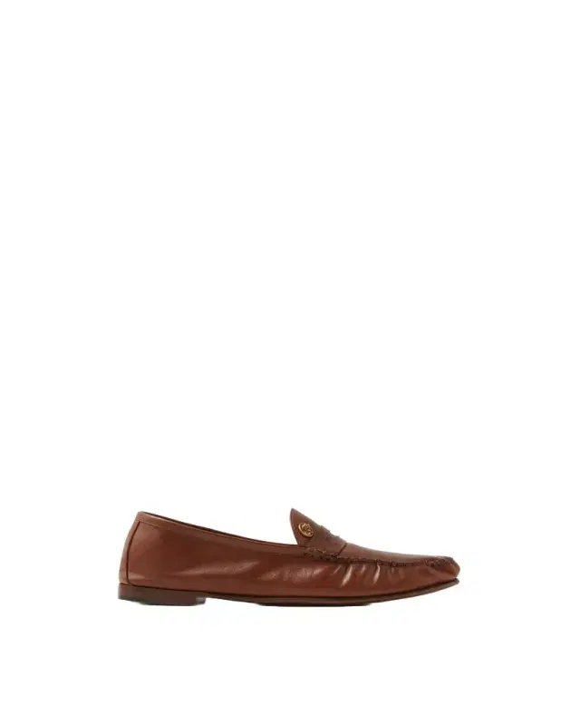 Versace Guanto Leather Loafers