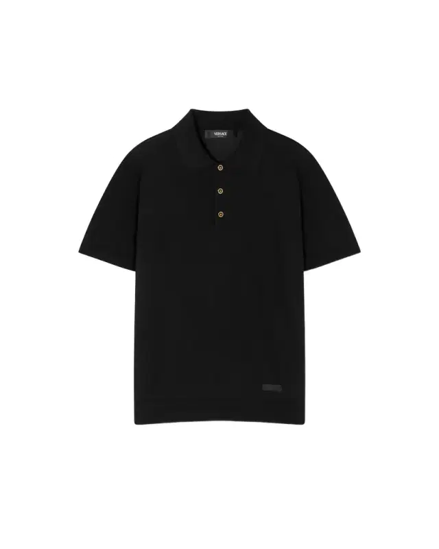 Versace Silk-Cotton Knit Polo
