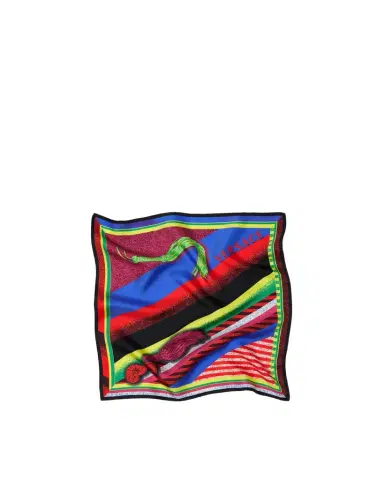 Versace Printed Silk Twill Scarf 55 cm | Thumbnail 1 Versace Printed Silk Twill Scarf 55 cm | Thumbnail 1