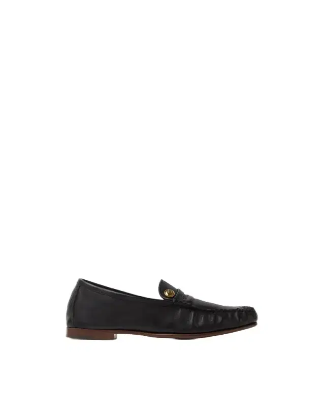 Versace Guanto Leather Loafers