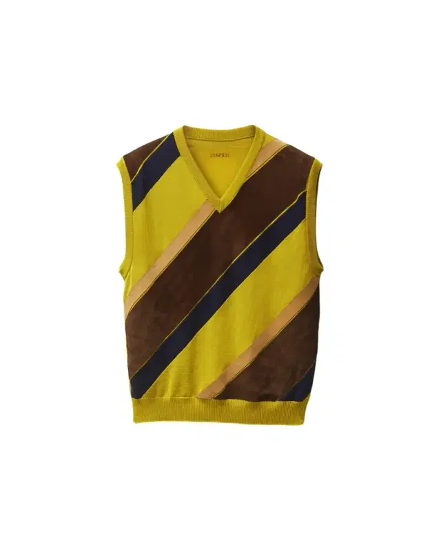 Versace Intarsia-Wool & Leather Patchwork Vest