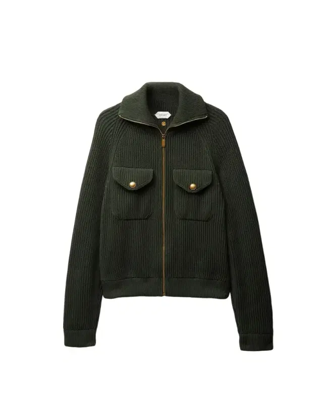 Versace Wool Knit Zip Sweater