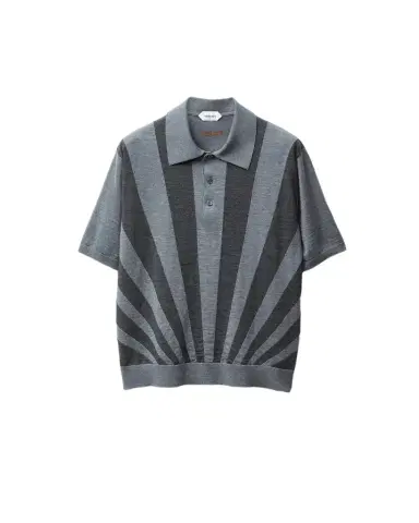 Versace Embroidered Intarsia Wool Knit Polo | Thumbnail 1 Versace Embroidered Intarsia Wool Knit Polo | Thumbnail 1
