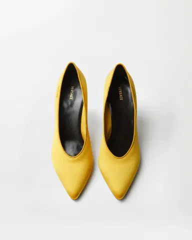 Versace Gianni Satin Pumps 90 mm | Thumbnail 2 Versace Gianni Satin Pumps 90 mm | Thumbnail 2