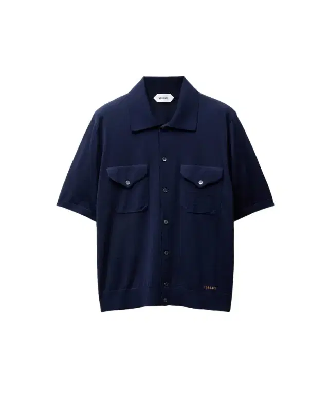 Versace Embroidered Wool Knit Shirt