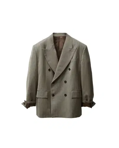 Versace Pinstripe Wool Boxy Blazer | Thumbnail 1 Versace Pinstripe Wool Boxy Blazer | Thumbnail 1
