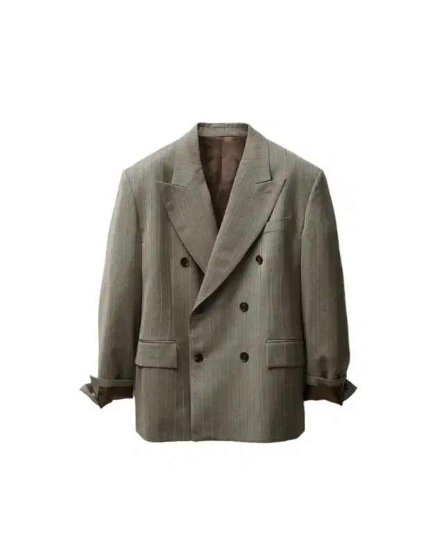 Versace Pinstripe Wool Boxy Blazer