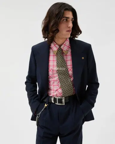 Versace Wool-Mohair Slim Blazer | Thumbnail 2