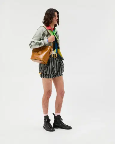Versace Pinstripe Wool Formal Shorts | Thumbnail 2