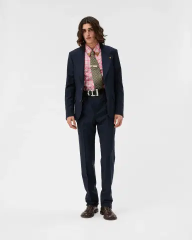 Versace Wool-Mohair Slim Formal Pants | Thumbnail 2