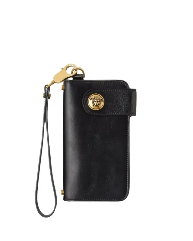 Versace Emblème Long Leather Wallet