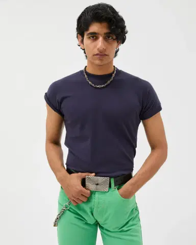 Versace Embroidered Stretch Cotton-Jersey T-Shirt | Thumbnail 2