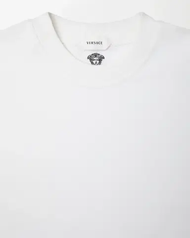 Versace Embroidered Stretch Cotton-Jersey T-Shirt | Thumbnail 2