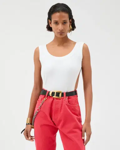 Versace Embroidered Stretch Cotton-Jersey Bodysuit | Thumbnail 2 Versace Embroidered Stretch Cotton-Jersey Bodysuit | Thumbnail 2