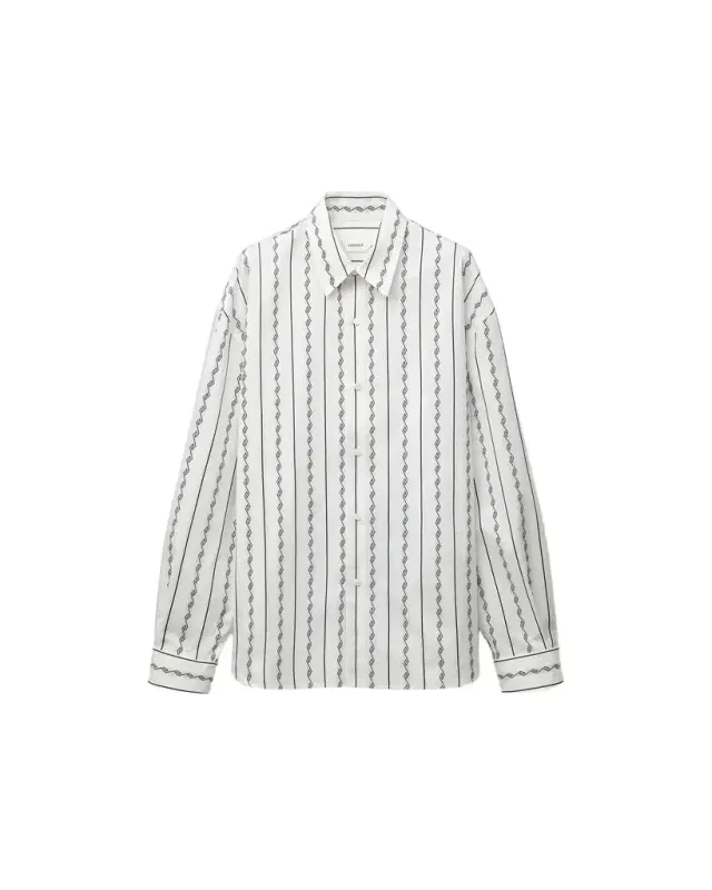 Versace Jacquard Cotton-Silk Loose Shirt