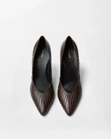 Versace Gianni Leather Pumps 90 mm | Thumbnail 2 Versace Gianni Leather Pumps 90 mm | Thumbnail 2